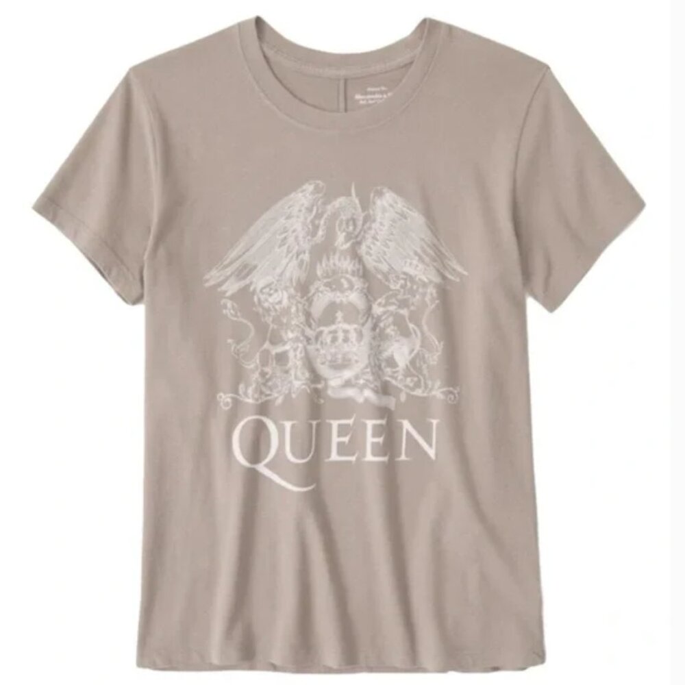 Abercrombie & Fitch Queen Band Graphic Relaxed Tee T Shirt Small Soft A&E